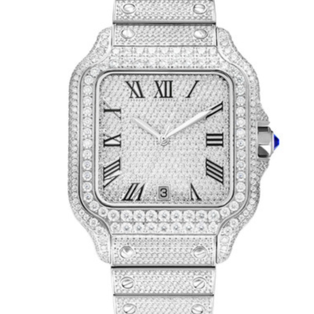 Luxury Silver Watch with Roman Numerals